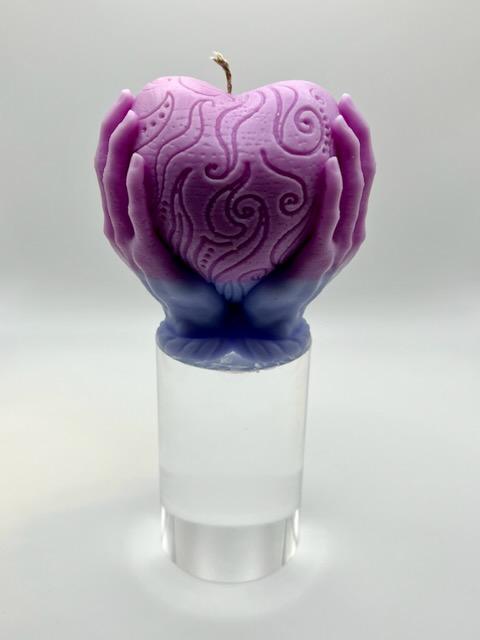 3D Candle Heart Hands